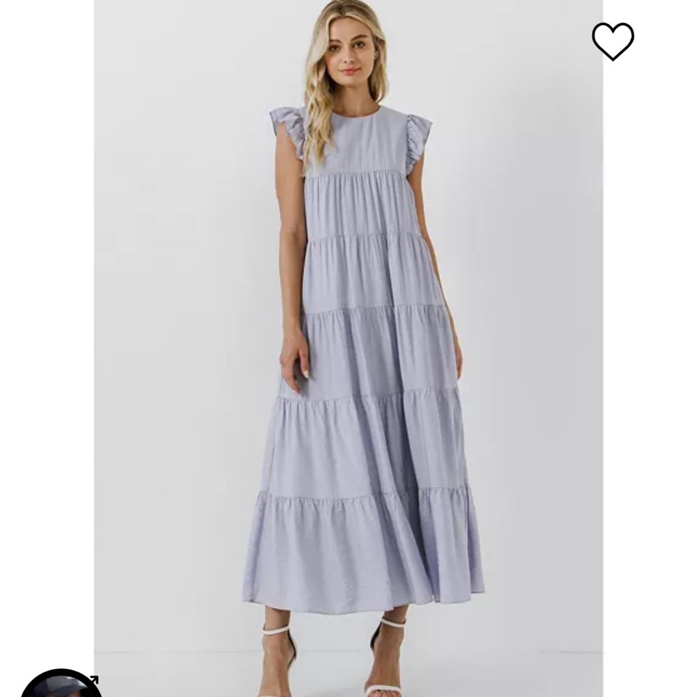 English Factory Powder Blue maxi dress. Size M.